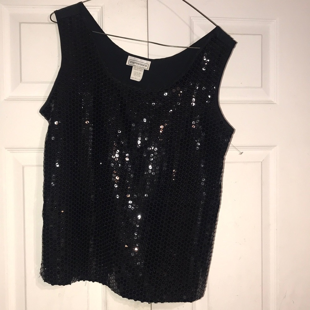 Women’s Impressions Sequined Top